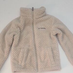 Columbia Cream Sherpa Jacket Girl Size XS